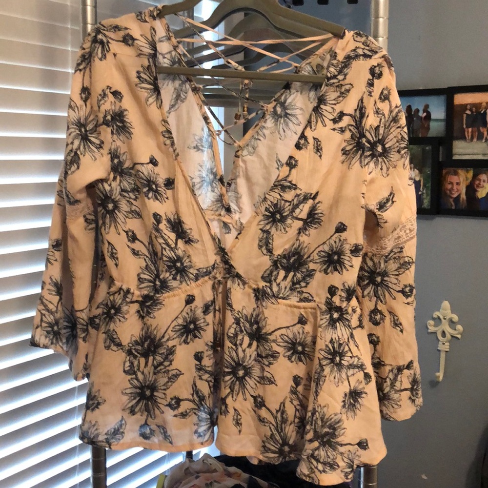 Cute bell sleeve top
